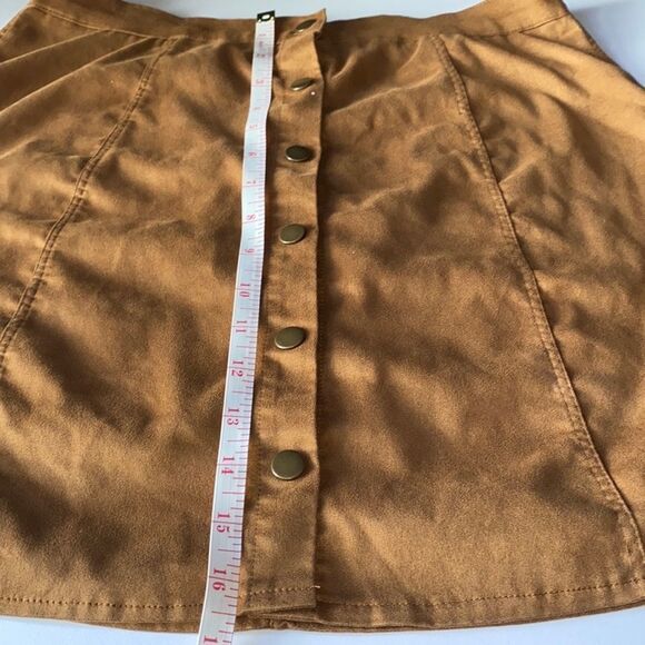 Boutique, Camel Tan, Faux Suede, Mini Skirt - Picture 13 of 14